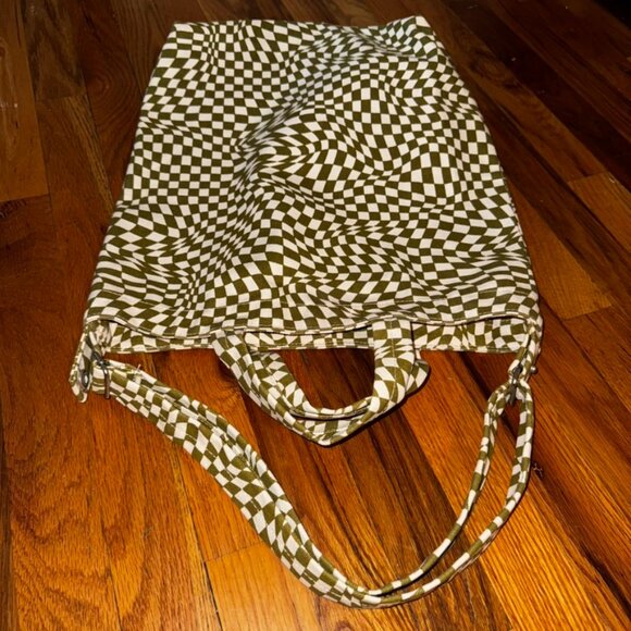 Baggu Duck Bag in Moss Trippy Checker NWOT - Picture 7 of 8